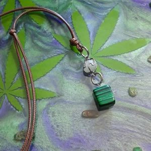 Quartz & Malachite pendant